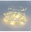 Guirnalda led de alambre 4,9m con pilas cálida