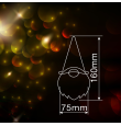 Gnomo navideño con luz led 16cm