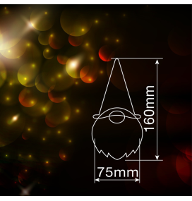 Gnomo navideño con luz led 16cm