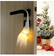 Gnomo navideño con luz led 16cm blanco