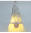 Gnomo navideño con luz led 16cm blanco