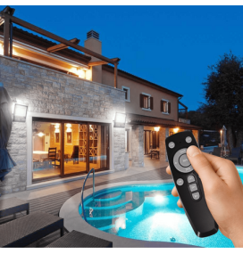 Foco proyector led solar 100W 6000K negro