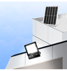 Foco proyector led solar 100W 6000K negro