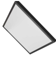 Plafón led slim superficie cuadrado 60W negro