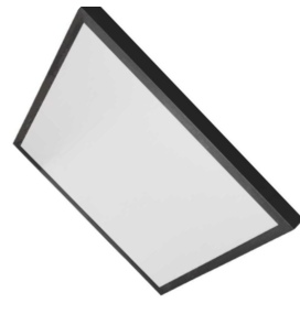 Plafón led slim superficie cuadrado 60W negro