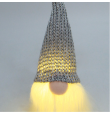 Gnomo navideño con luz led Gelbin 26cm gris
