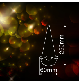 Gnomo navideño con luz led Gelbin 26cm gris