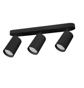 Aplique de techo o pared triple negro