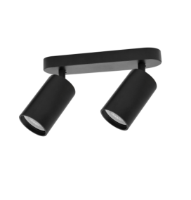 Aplique de techo o pared doble negro y madera