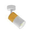 Aplique de techo o pared 68P1M6 blanco y madera