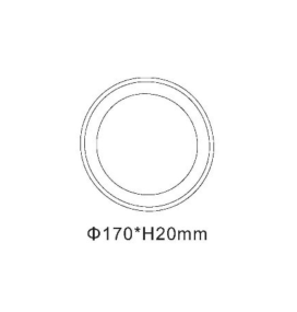 Downlight led redondo 16W CCT madera 170mm