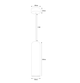 Lámpara colgante 68C1M7 GU10 negra y madera