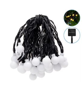 Guirnalda bolas led solar 10m 6500K