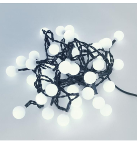 Guirnalda bolas led solar 10m 6500K