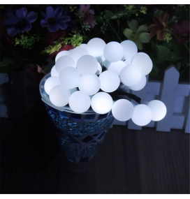 Guirnalda bolas led solar 10m 6500K