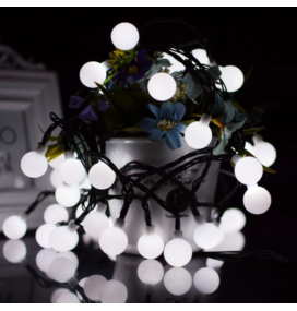 Guirnalda bolas led solar 10m 6500K