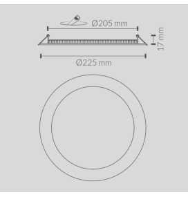 Downlight led redondo 18W blanco