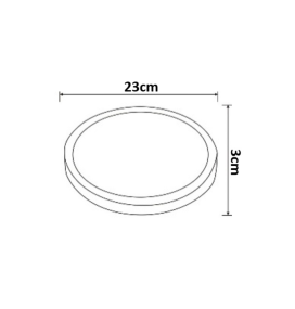 Plafón led redondo superficie 18W CCT blanco Ø23cm