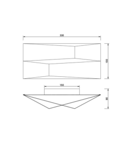 Aplique led Mantra Fuji 8158 14W blanco 