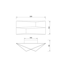 Aplique led Mantra Fuji 8159 14W negro