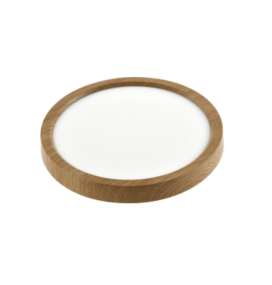 Plafón led redondo superficie 18W CCT madera Ø23cm