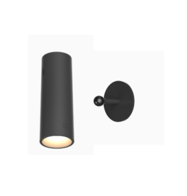 Aplique de pared led Newgarden Roll 4 batería recargable negro