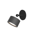 Aplique de pared led Newgarden Roll 8 batería recargable negro