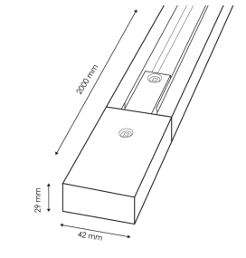 Carril monofásico para focos led barra 2 metros blanco