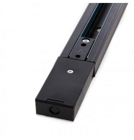 Carril monofásico para focos led barra 2 metros negro