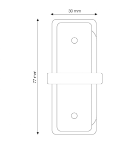 Conector I reforzado para carril monofásico negro