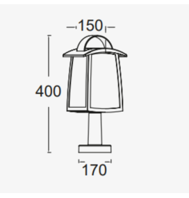 Aplique de sobremuro Lutec Kelsey E27