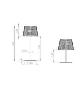 Lámpara de mesa solar y batería recargable Newgarden Okinawa