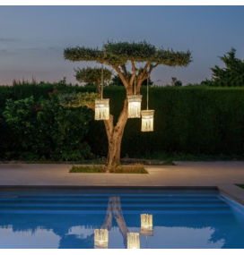 Lámpara colgante Newgarden Mykonos batería recargable