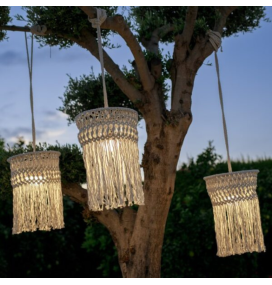 Lámpara colgante Newgarden Mykonos batería recargable