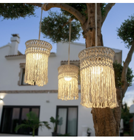 Lámpara colgante Newgarden Mykonos batería recargable