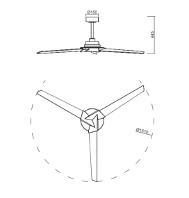 Ventilador led de techo con aspas reversibles Mantra Brisa mini blanco IP44