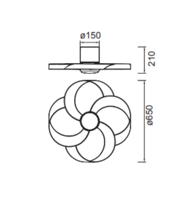 Ventilador led de techo con aspas Mantra Rose blanco