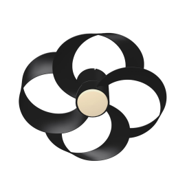 Ventilador led de techo con aspas Mantra Rose negro 
