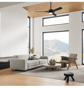 Ventilador led de techo con aspas Mantra Thai negro