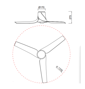 Ventilador led de techo con aspas Mantra Ushuaia blanco