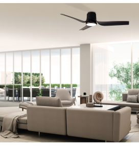 Ventilador led de techo con aspas Mantra Ushuaia negro