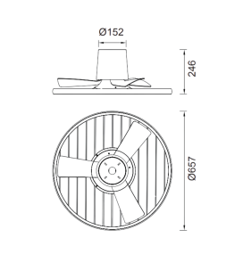 Ventilador led de techo con aspas Mantra Soho blanco