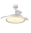 Ventilador led con aspas retráctiles Mantra Mistral blanco