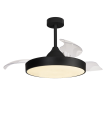 Ventilador led con aspas retráctiles Mantra Alaska negro