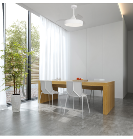 Ventilador led con aspas retráctiles Mantra Alaska mini blanco