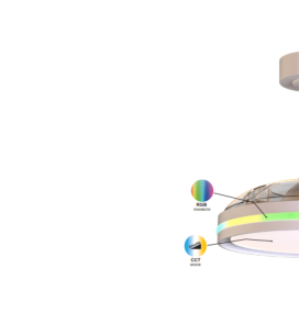 Ventilador led con aspas retráctiles Mantra North blanco RGB