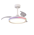 Ventilador led con aspas retráctiles Mantra North blanco RGB