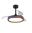 Ventilador led con aspas retráctiles Mantra North negro RGB