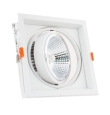 APLIQUE AR111 CUADRADO BLANCO BASCULANTE