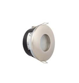 ARO EMPOTRADO BLANCO PARA GU10 IP54 ACERO PULIDO